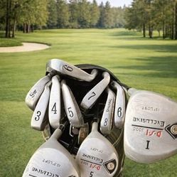 Golf Clubs Set with Bag & Cart – Good Condition