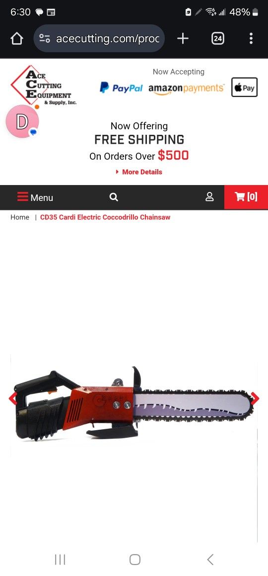 Cardi Electric Concrete Chainsaw 240/120 V