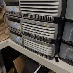 3x HP Compaq Pentium D Small Form Factor Workstation Computers 