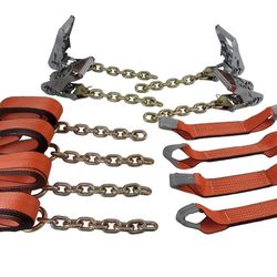 NEW! Mytee Products 8 Point Roll Back Vehicle Tie Down Kit, Chain Extension on Both Ends WLL# 3333LB