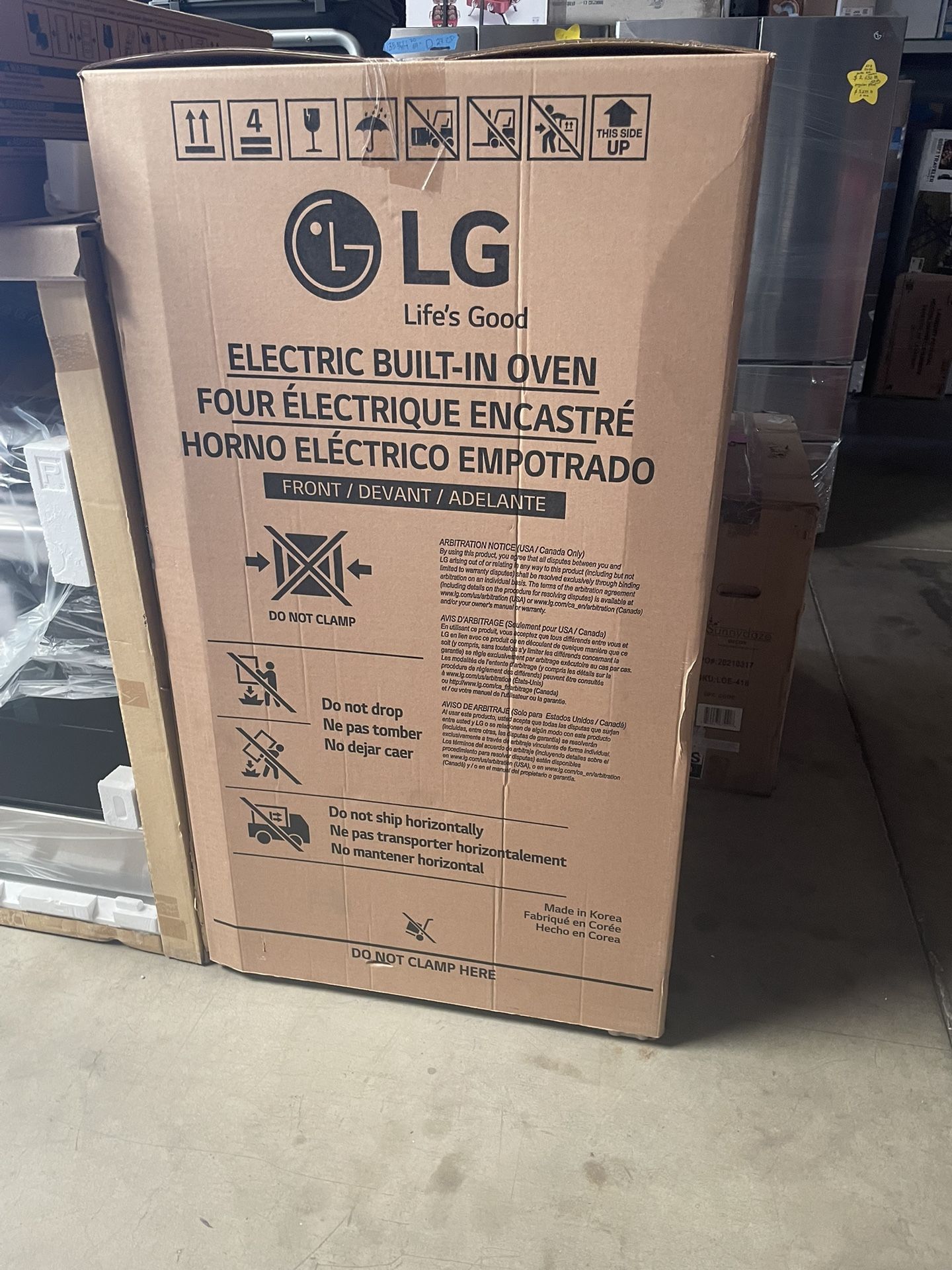 Box Double Oven Convection Air Fry LG 30”