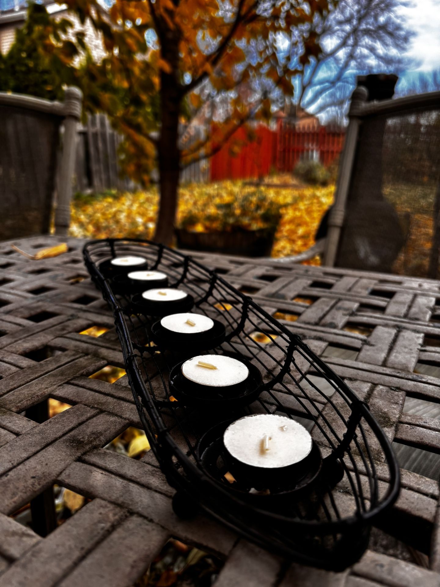 18” Metal Tealight Candle Holder – Modern Black Centerpiece