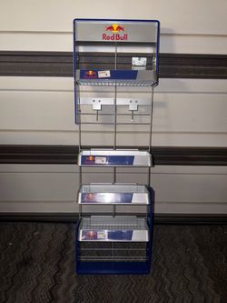 Red Bull branded retail display rack