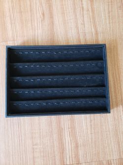 Black linen Jewelry display case Tray (necklace, bracelet, pendant)