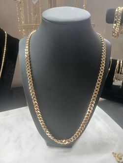 Men's 14k Gold Plated Cuban Necklace