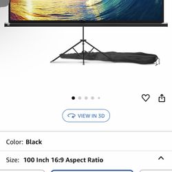 Movie Screen. 100 Inches.  