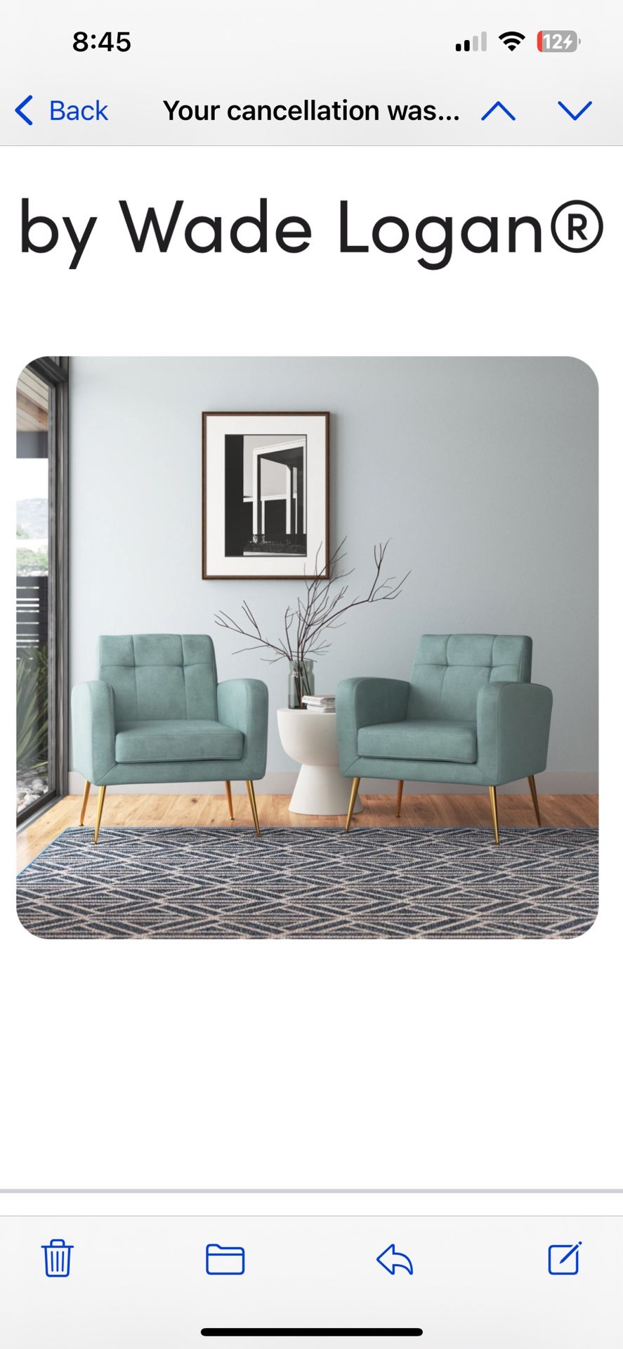 Alixon 29'' Wide Tufted Armchair (Set of 2) - Teal