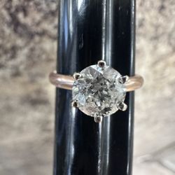 14k Rose Gold 1.00 Ctw Diamond Ring Size 4.5