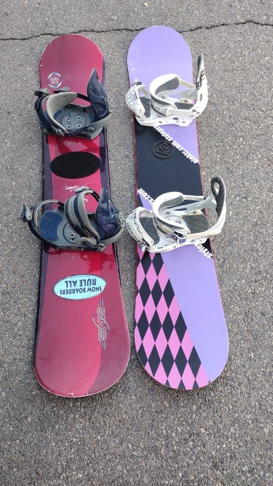 2 SNOWBOARDS FOR SALE 150CM , 155CM 95 EACH for Sale in Salt Lake City
