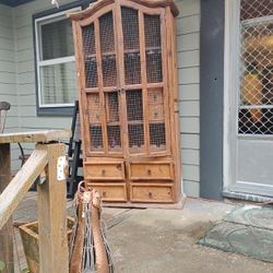 Antique Cabinet Looks Like It's For A Wine Glass Wine And Wine Glasses And Whatnot Has A Wine Glass Holder And Got Some Drawers And Stuff