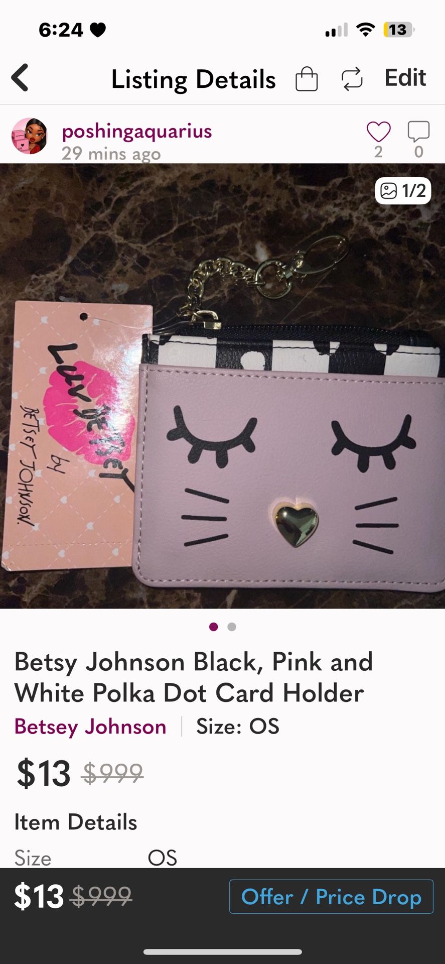 Betsy Johnson Wallet 