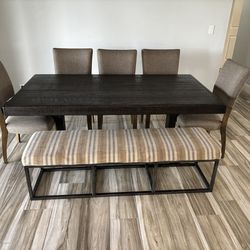 Dinning table with chairs & bench