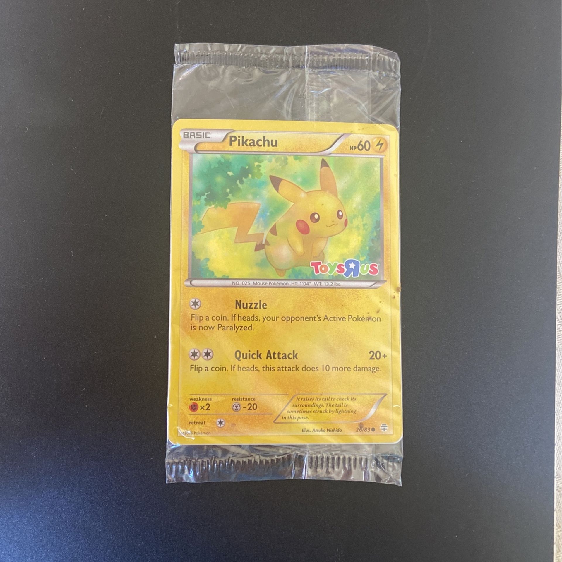 Limited Edition NEVER BEEN OPENED Toys R Us Pikachu Pokemon Trading Card 2016