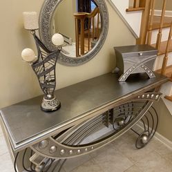 Silver Console Table 