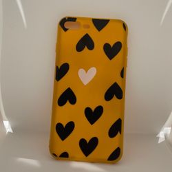iPhone 6 Plus, 6s Plus, 7 Plus, 8 plus Yellow Heart Case