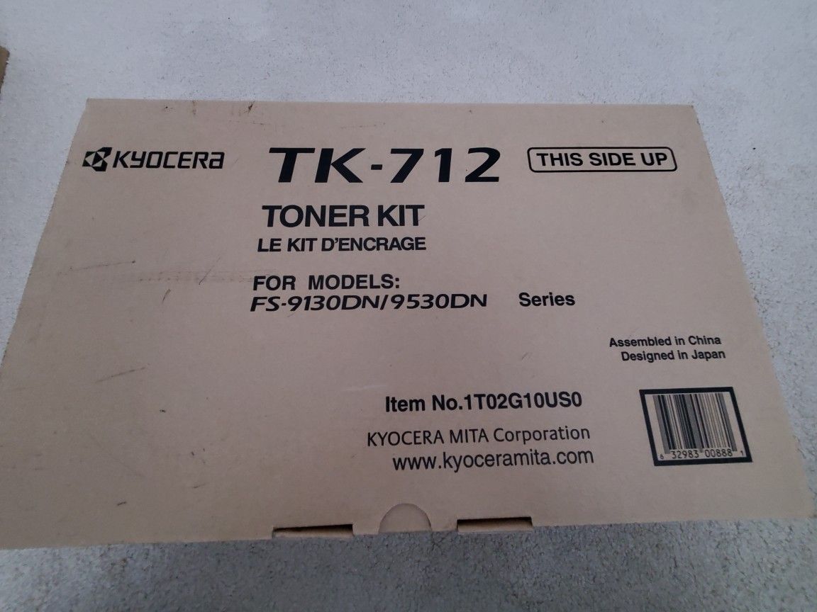 Genuine OEM Kyocera TK-712 toner kit for FS-9130DN/9530DN Series printer