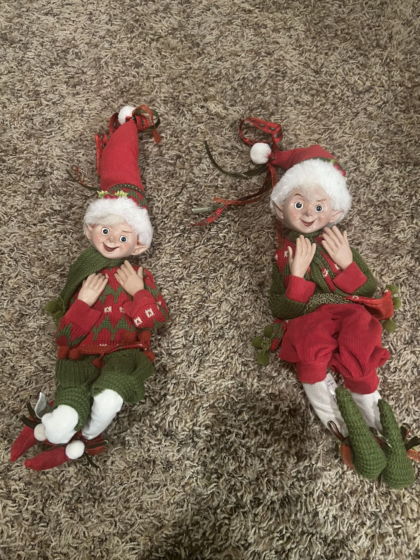 Two Sitting Elves 