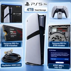 Sony PS5 Pro 4TB Bundle – Samsung 990 Pro 2TB SSD, Dock & Box