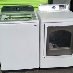 New 2022 Samsung Top Loading Washer And Used Samsung Gas Dryer Set