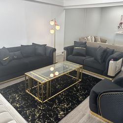 Elegance Black Sofa