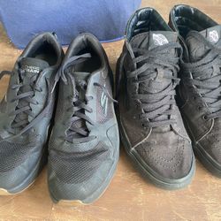 Men’s Size 9 Vans And Sketchers Shoes