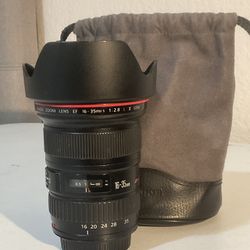 Canon EF 16-35mm f/2.8L II USM Lens W/Hood And Carrying Bag 