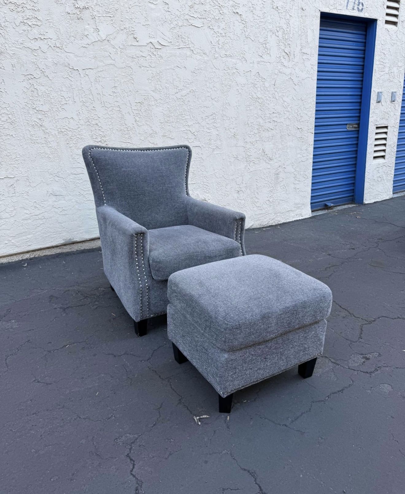 Sevilla Fabric Chair with Ottoman – New