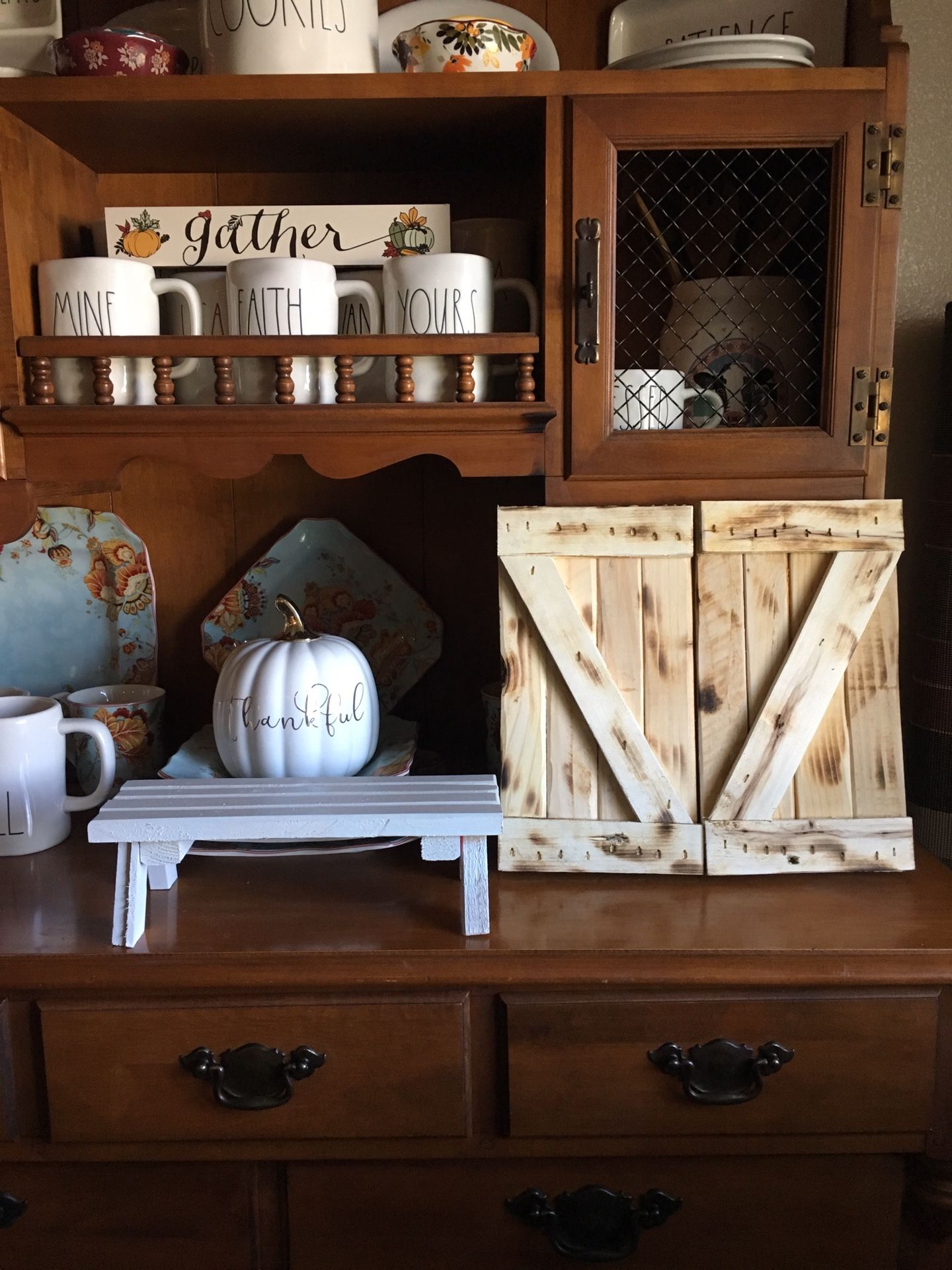 Rustic miniature barn doors