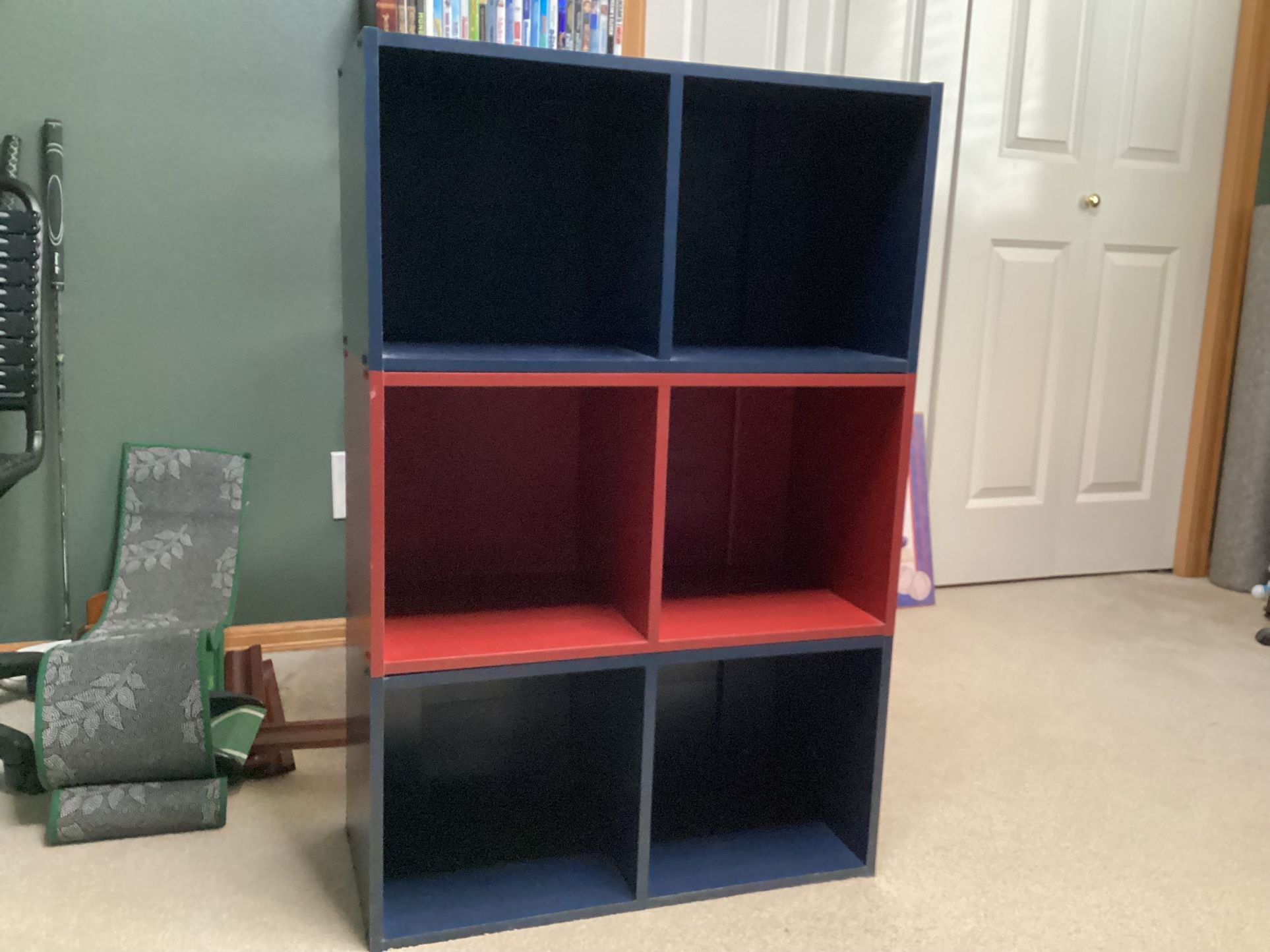 Red/blue Shelving /cube Unit