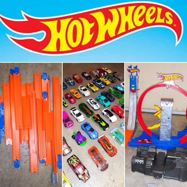 Hot Wheels Track Builder Set w/ 50 Cars, 30 Tracks, 2 Loops, Digital Speedometer, Accelerator, + 2 Speed Power Booster!! 🔥🏁