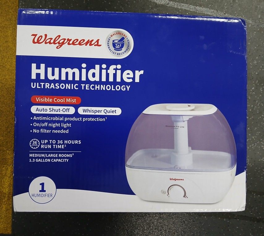 Walgreens Humidifier Ultrasonic tech New In Box