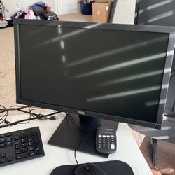 Two Dell 20inch Monitors, Web Cam, Headset, And Keyboard, With All The Cords