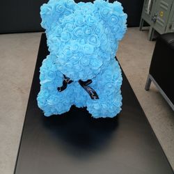 Blue Just For You Floral Gift Bear
