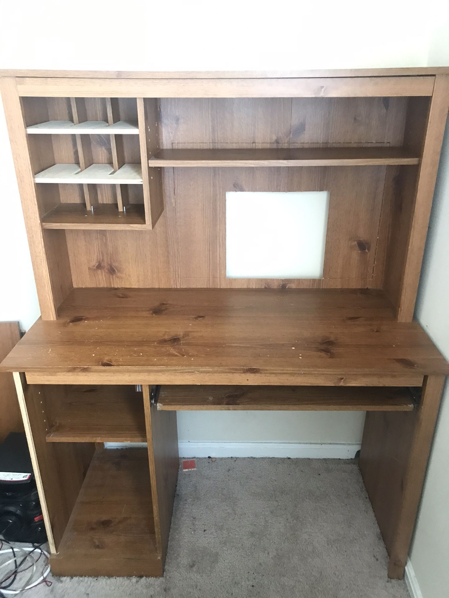 Wooden Dresser W/ alot of shelf space.