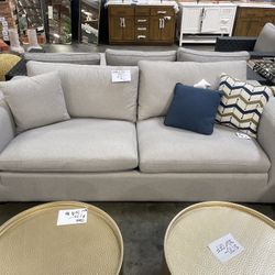 Sofa Set, 2 Piece, Fabric, Gray, Thomasville, Never Used 