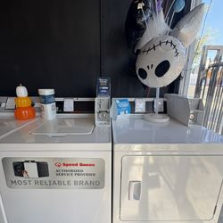 Speed Queen Coin Drop Washer TV6 & Gas Dryer DV6