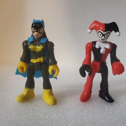 Imaginext DC Comics Super Friends Batgirl And Harley Quinn Action Figures 