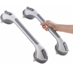 New Grab Bars for Bathtubs and Showers 2 Pack Suction Grab Bar, Heavy Duty Shower Handle Removable Bath Handrails for Seniors and Elderly, Bathroom S