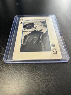 1966 Green Hornet Playing Cards Bruce Lee - 5 Of Clubs