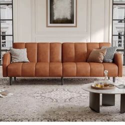 78 Inch Sofa Couch Bed Brown New