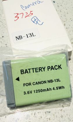 New Cannon NB-13L battery Pack (rechargeable)