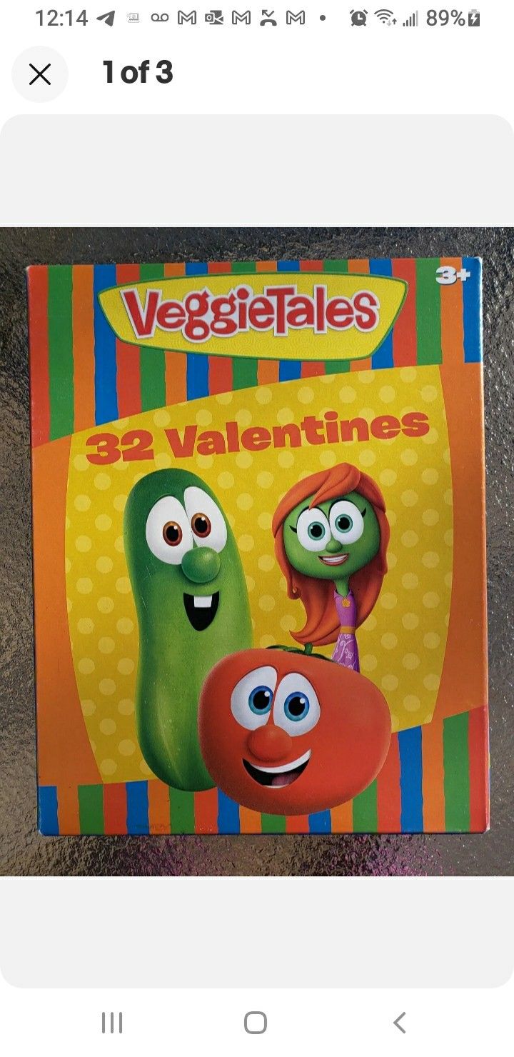 VEGGIETALES VALENTINE CARDS 32 TOTAL BRAND NEW