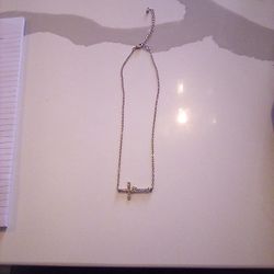 Cross Necklace Gold Blessed
