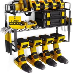 New Voltigrip Power Tool Organizer Wall Mount Heavy Duty 3 Layer Tool Organizer