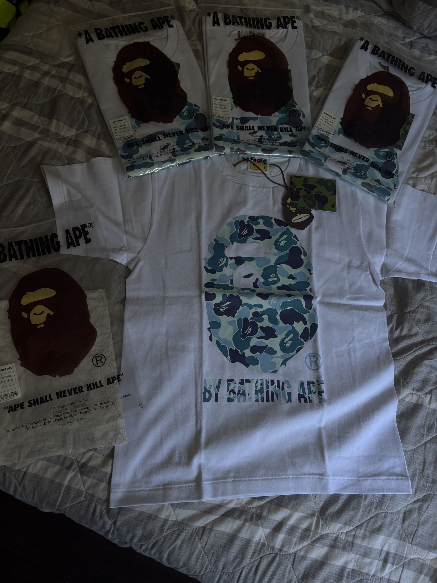 Light Blue Bape Camo Tee