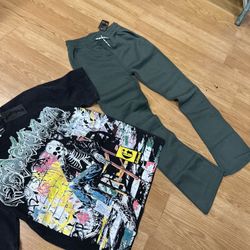 New Stacked Sweat Pants New Shirt