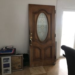 Door - solid Oak-36x80 w Glass Insert