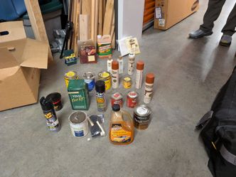 Miscellaneous painting and cleaning chemicals