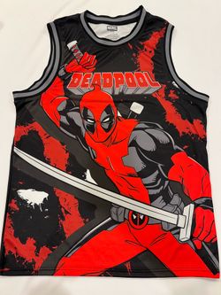 New! Deadpool basketball Jersey size Large