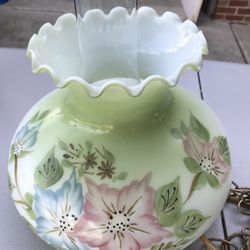 Vintage glass hanging lamp